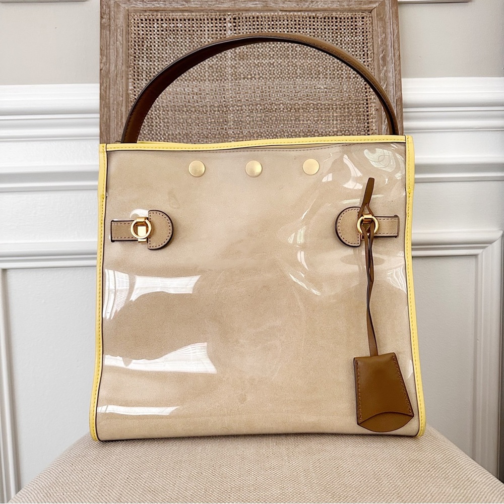 Tory Burch Lee Radziwill Raincoat Double Bag Satchel - Picture 4 of 16